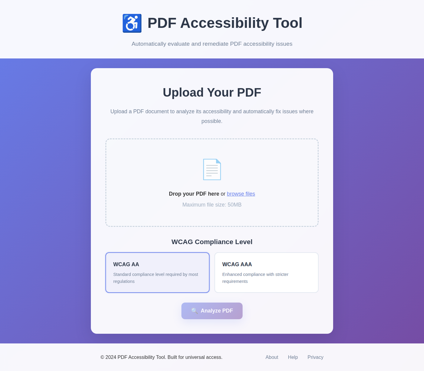 PDF Accessibility Tool