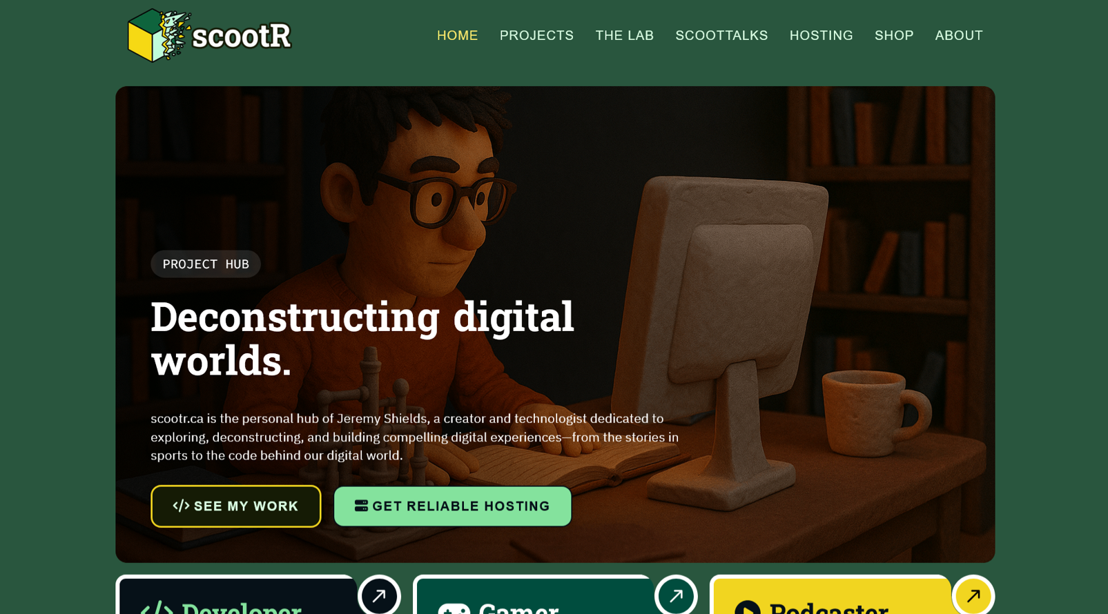 The old scootr.ca homepage on WordPress